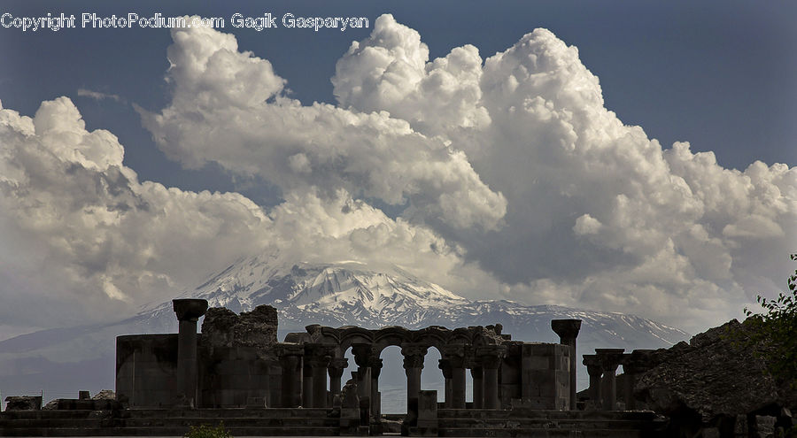 Cloud, Cumulus, Sky, Column, Pillar, Azure Sky, Outdoors