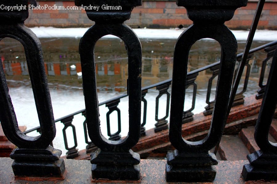Banister, Handrail, Light Fixture, Heel, Column, Pillar, Footwear