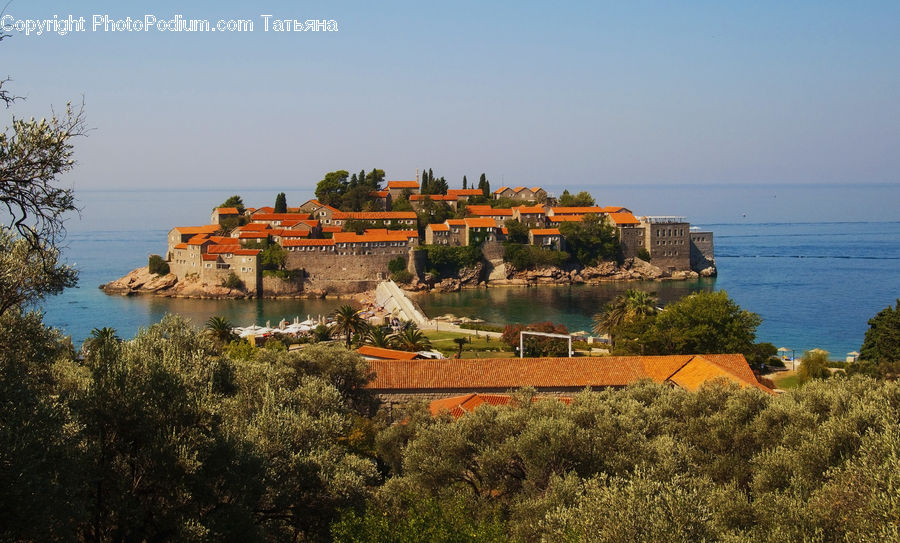 Castle, Fort, Architecture, Housing, Monastery, Coast, Island