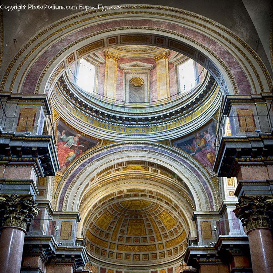 Architecture, Balcony, Dome, Church, Worship, Column, Pillar