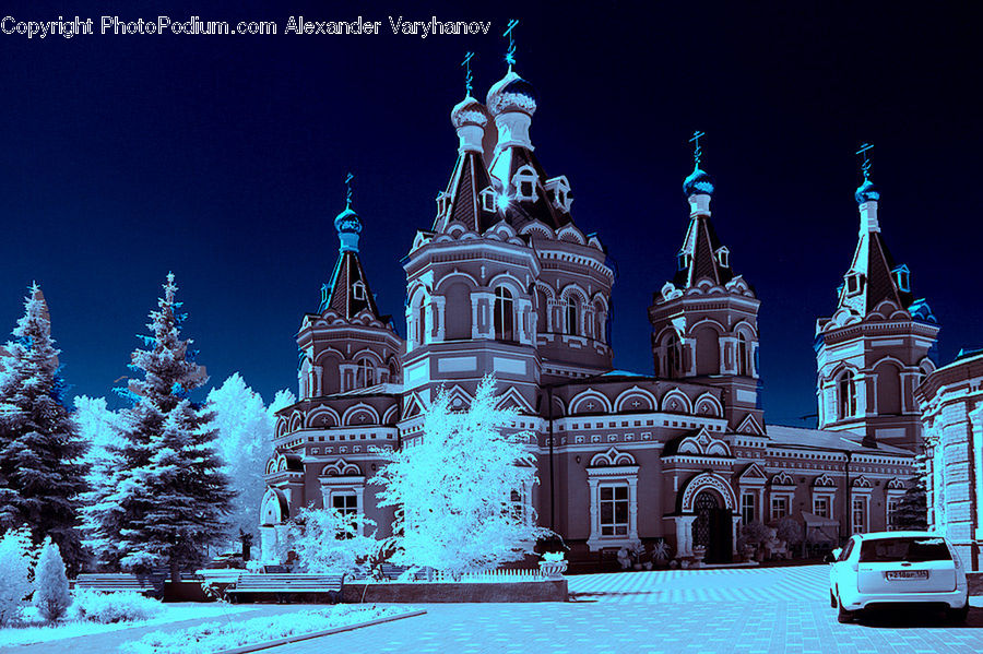 Automobile, Car, Sedan, Vehicle, Architecture, Spire, Steeple