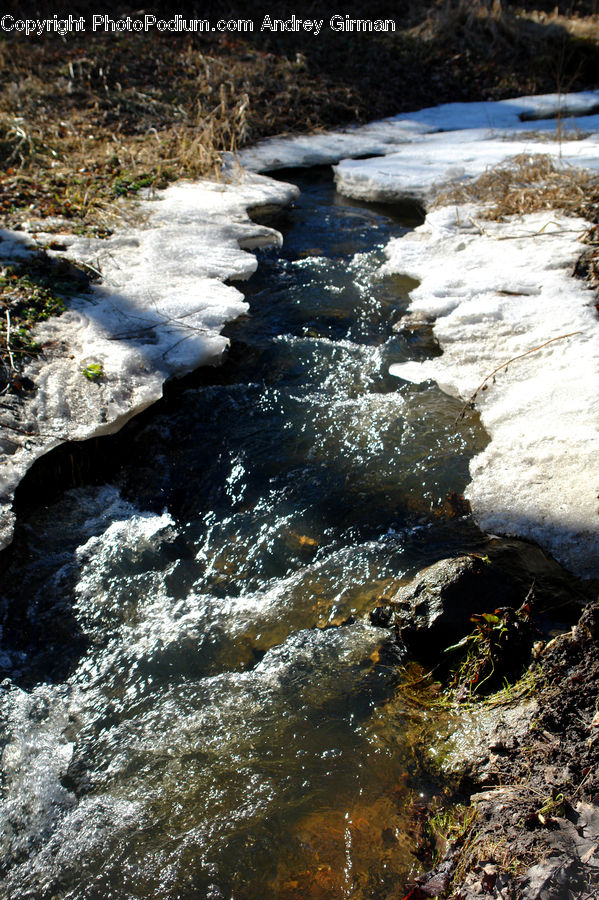 Creek, Outdoors, River, Water, Rock, Soil, Sea