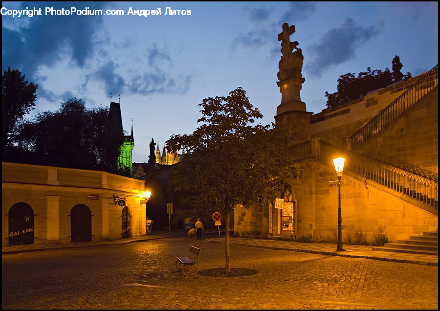 Architecture, Downtown, Plaza, Town Square, Bell Tower, Clock Tower, Tower