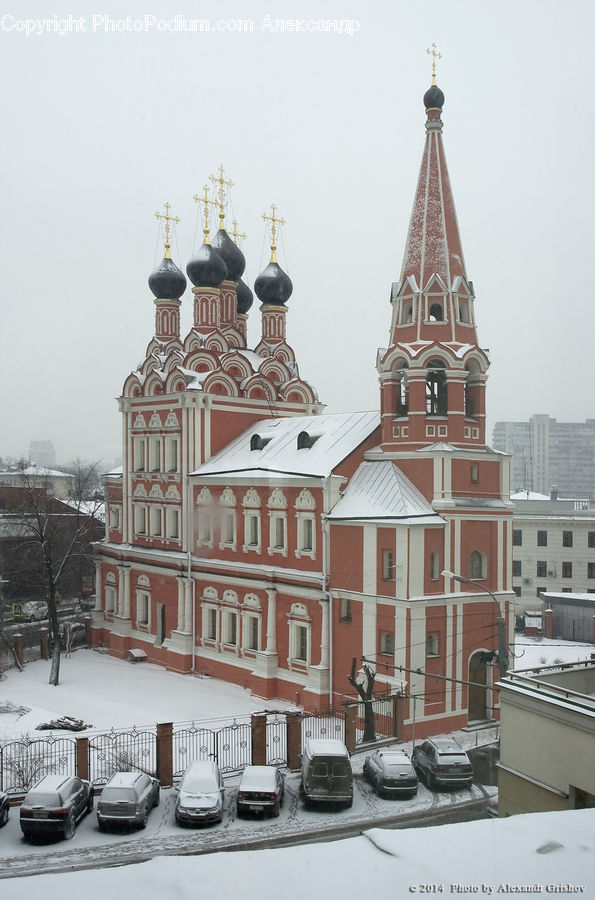 Architecture, Church, Worship, Automobile, Car, Vehicle, Building