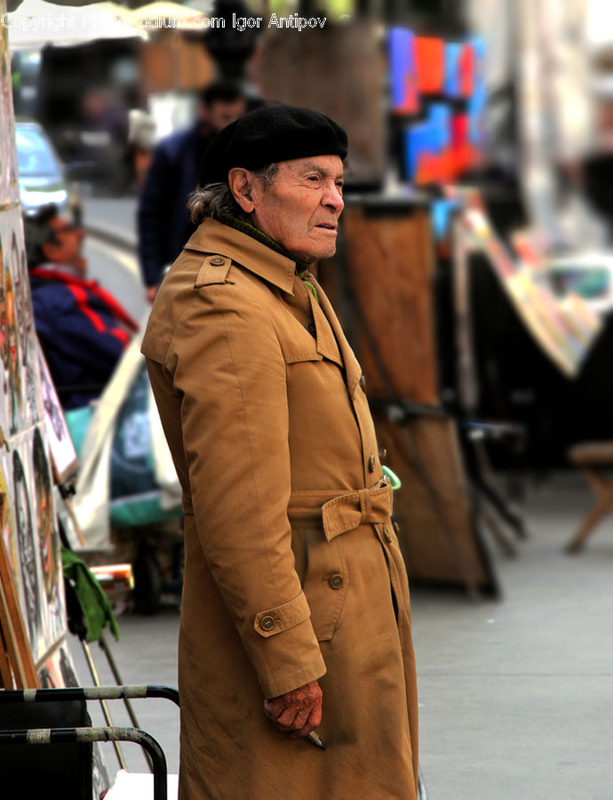 Human, People, Person, Coat, Overcoat, Automobile, Car