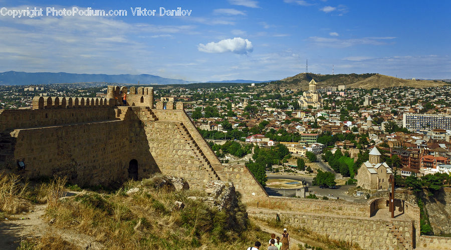 Castle, Fort, People, Person, Human, Building, Downtown