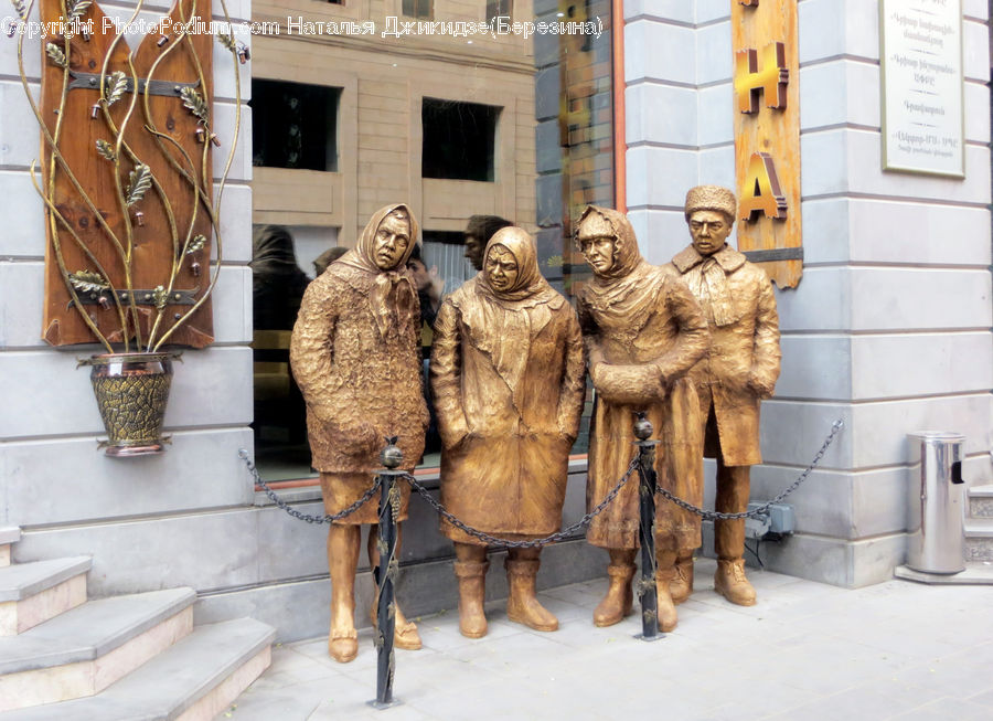 People, Person, Human, Art, Sculpture, Statue, Coat