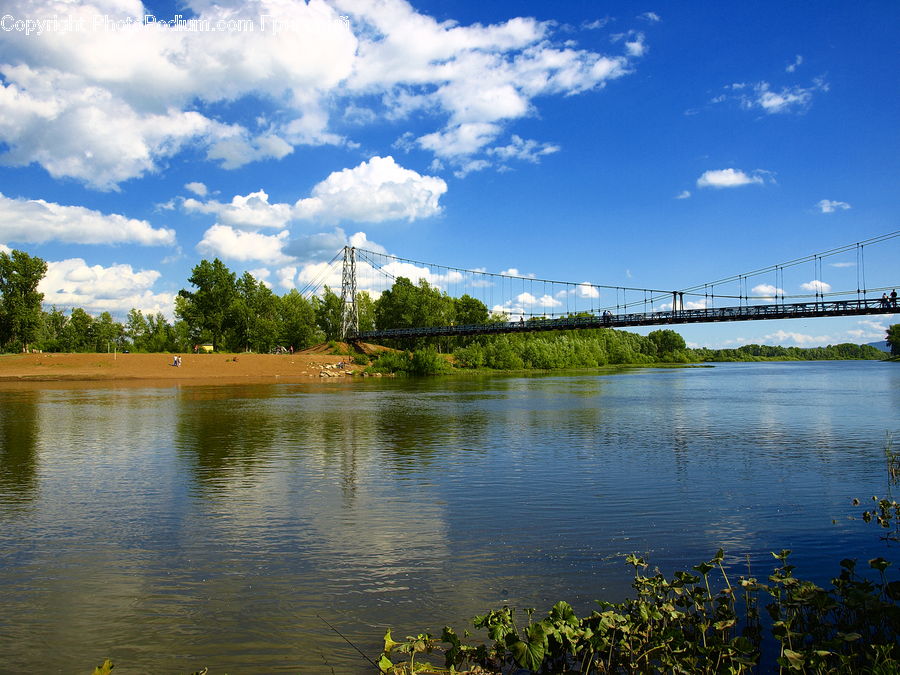 Lake, Outdoors, Water, Bridge, Cloud, Cumulus, Sky