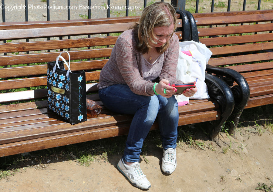 Human, People, Person, Bag, Footwear, Shoe, Park Bench