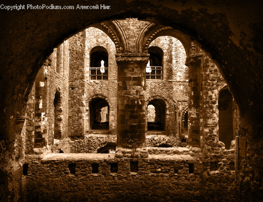 Ruins, Castle, Fort, Building, Crypt