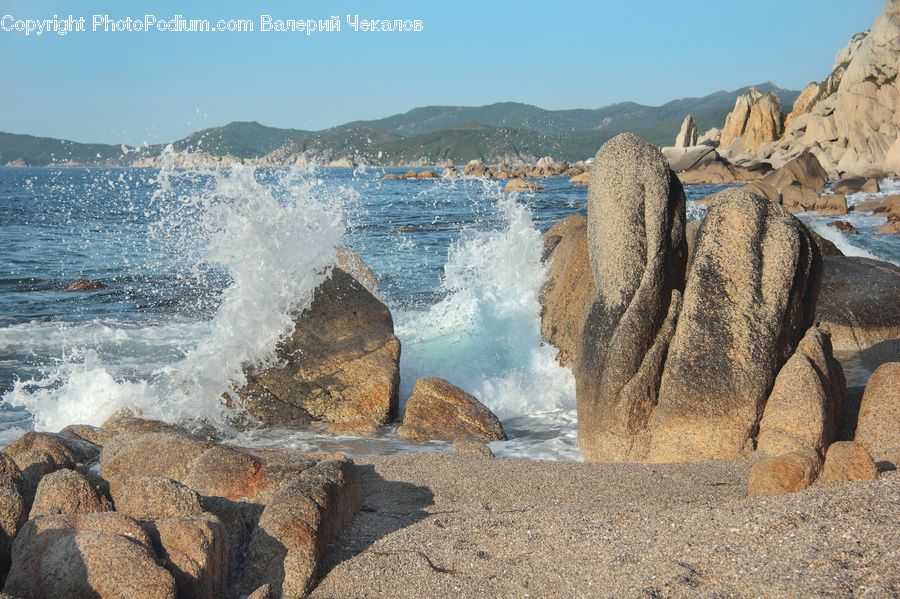 Coast, Outdoors, Sea, Water, Sea Waves, Rock, Beach