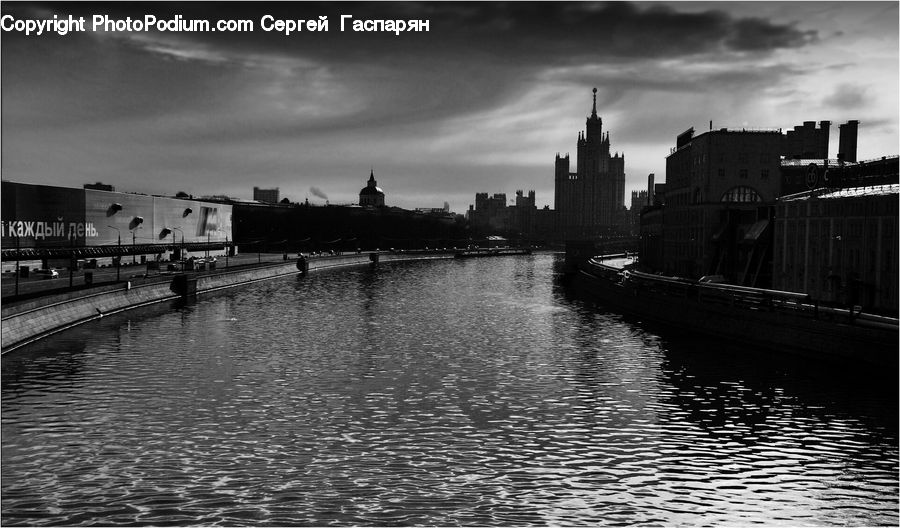 Outdoors, River, Water, Canal, City, Downtown, Urban