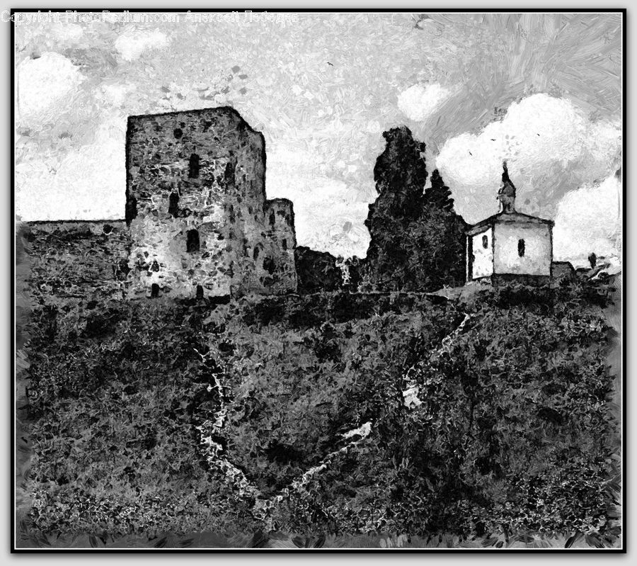 Field, Architecture, Castle, Fort, Ruins, Countryside, Outdoors