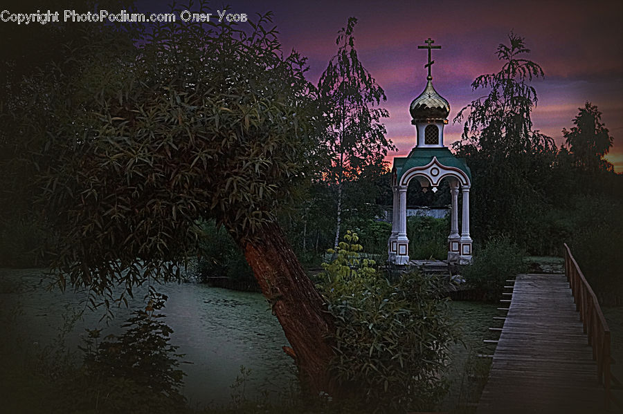 Boardwalk, Deck, Path, Sidewalk, Walkway, Architecture, Bell Tower