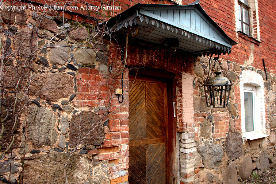 Brick, Outhouse, Shack, Ruins, Balcony, Architecture, Housing