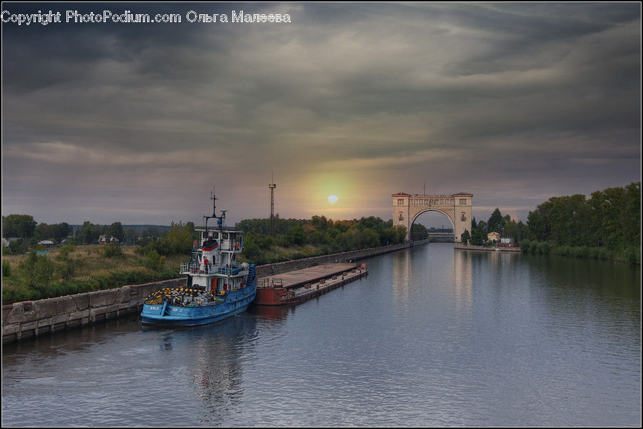 Boat, Watercraft, Barge, Tugboat, Vessel, Lake, Outdoors