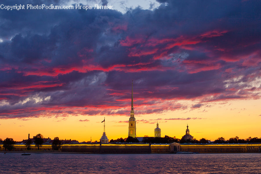 Dawn, Dusk, Red Sky, Sky, Sunrise, Sunset, Outdoors