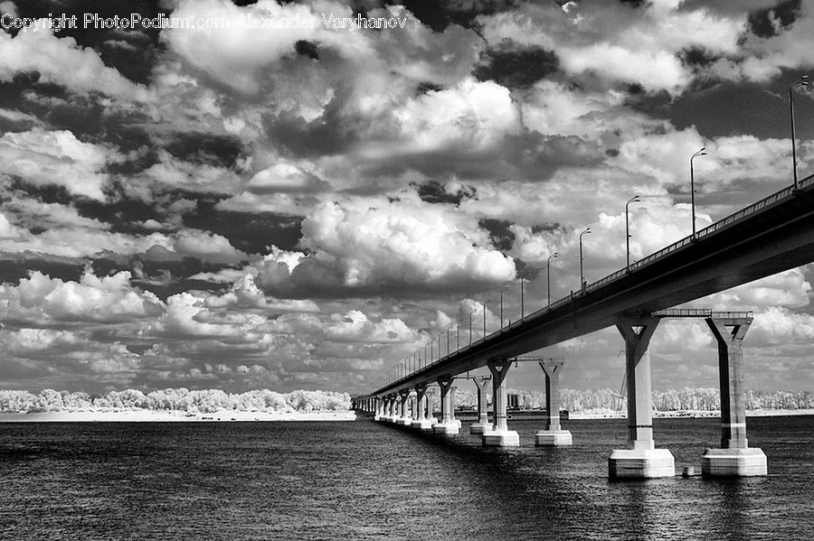 Bridge, Dock, Pier, Landing, City, Downtown, Urban