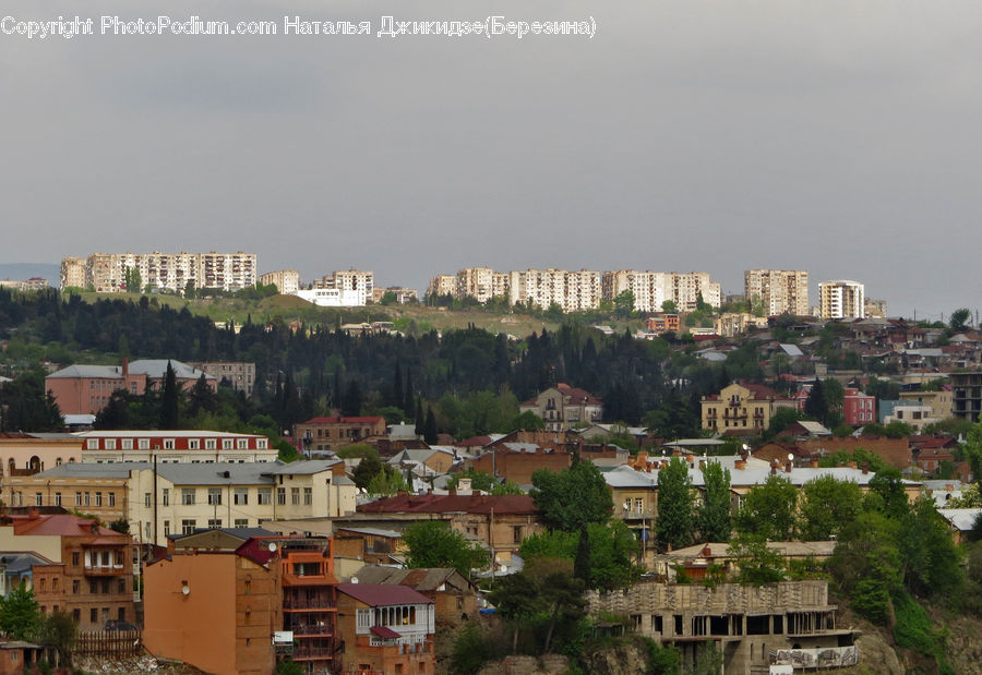 Aerial View, Landslide, City, Downtown, Metropolis, Urban, Building