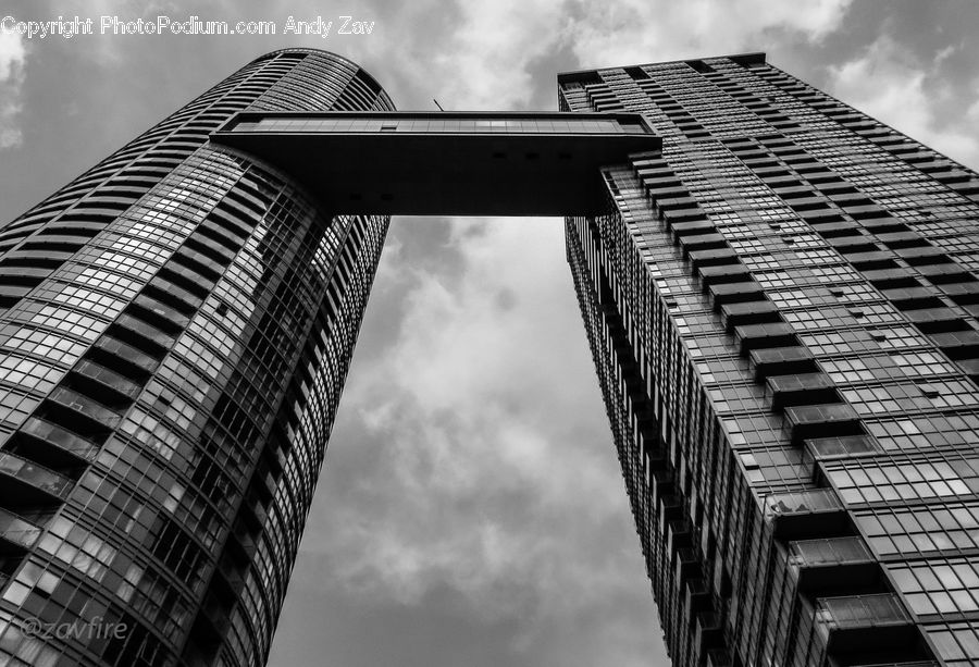 Architecture, City, Downtown, High Rise, Skyscraper, Brick, Building