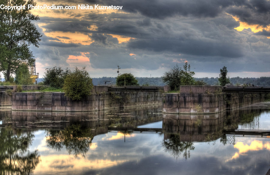 Plant, Potted Plant, Castle, Ditch, Fort, Moat, Tree