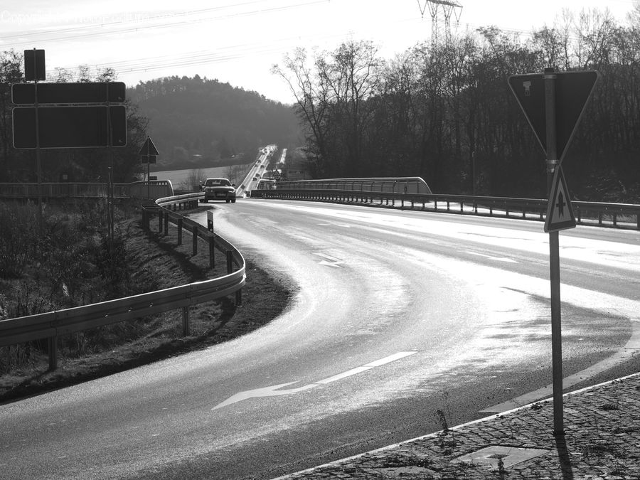 Road, Freeway, Highway, Fog, Pollution, Smog, Smoke