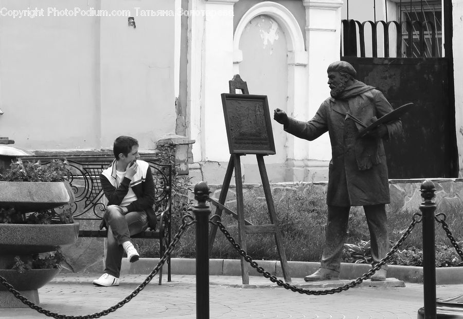 Human, People, Person, Bench, Railing, Chair, Furniture