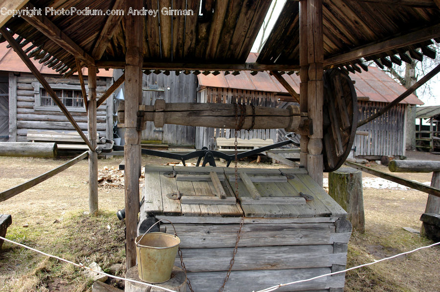 Bucket, Box, Crate, Boat, Dinghy, Lumber, Flagstone