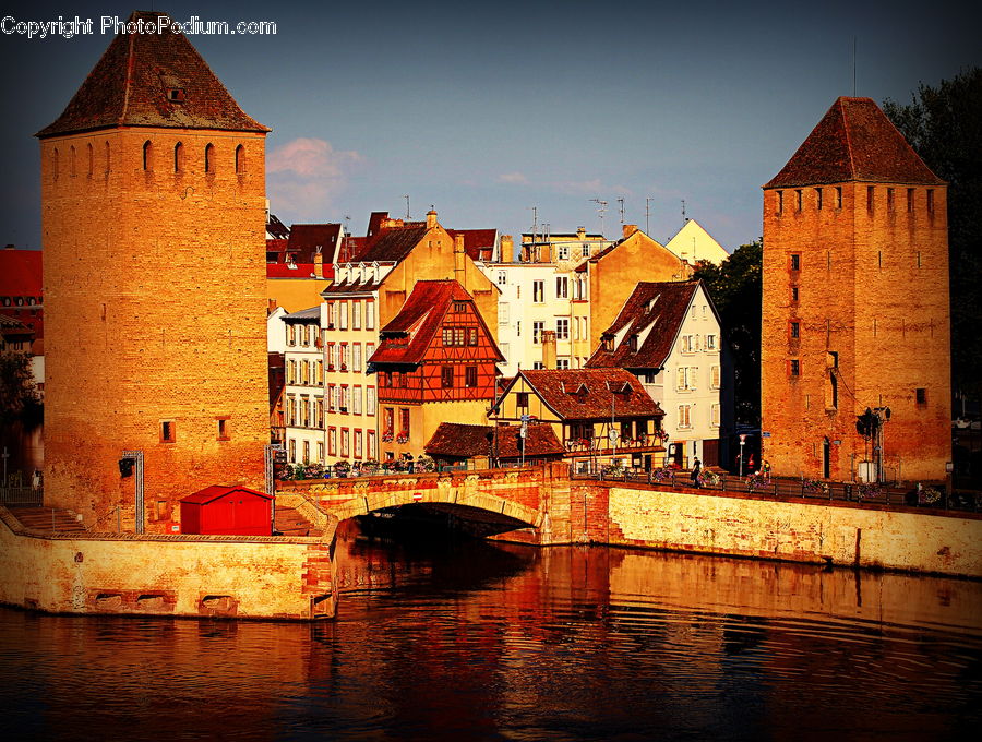 Architecture, Castle, Fort, Boat, Gondola, Canal, Outdoors