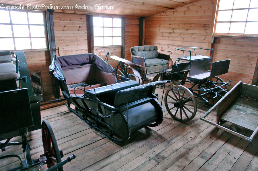 Carriage, Horse Cart, Vehicle, Bicycle, Bike, Chair, Furniture