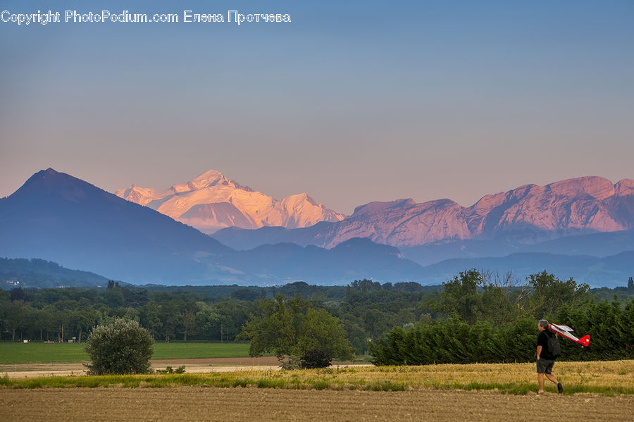 Alps, Crest, Mountain, Peak, Field, Grass, Grassland