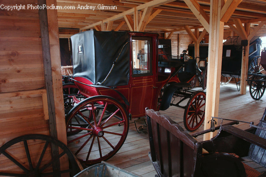 Carriage, Horse Cart, Vehicle, Wheelchair, Bicycle, Bike, Car