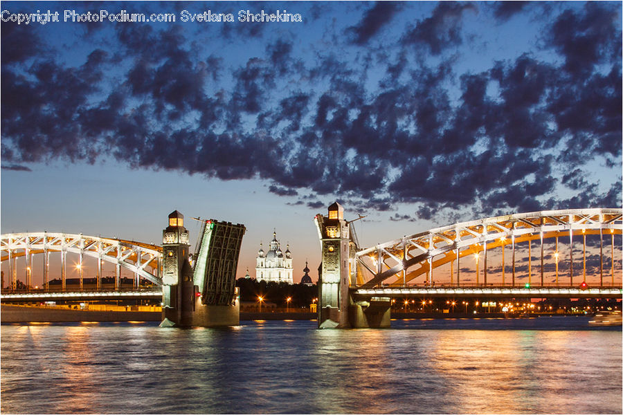 Bridge, Architecture, Convention Center, Outdoors, River, Water, City
