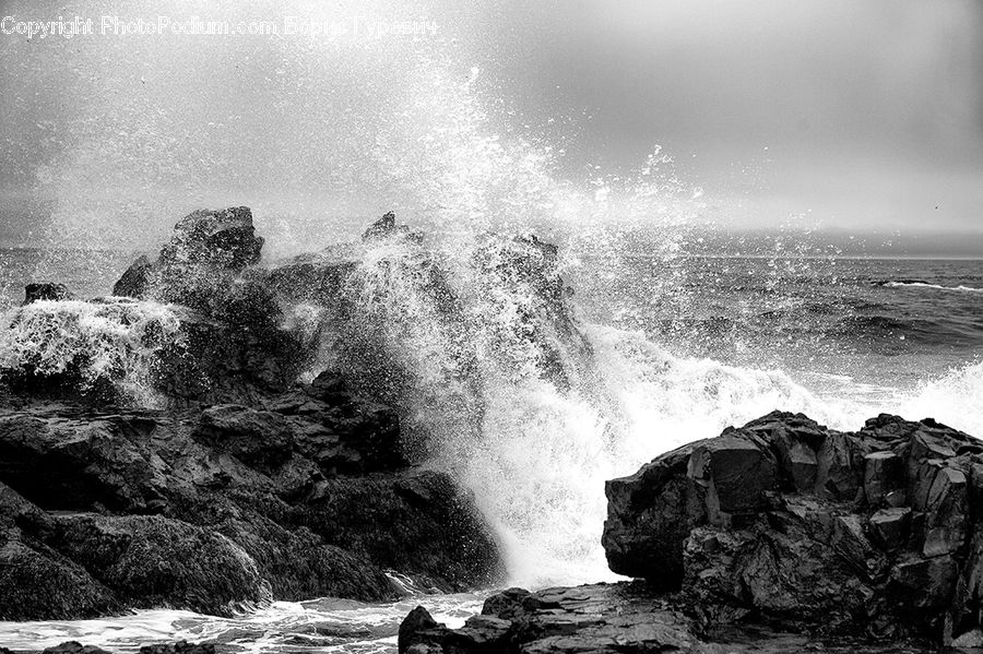 Outdoors, Sea, Sea Waves, Water, Rock, Coast, Ocean