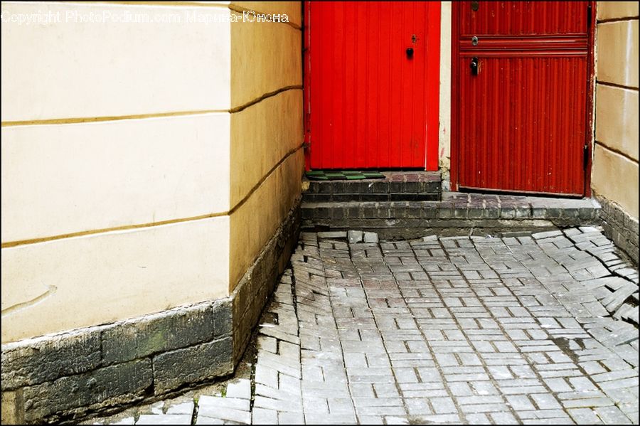 Flagstone, Banister, Handrail, Alley, Alleyway, Road, Street