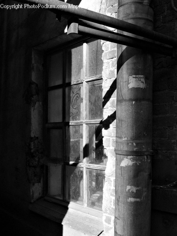 Column, Pillar, Brick, Alley, Alleyway, Road, Street