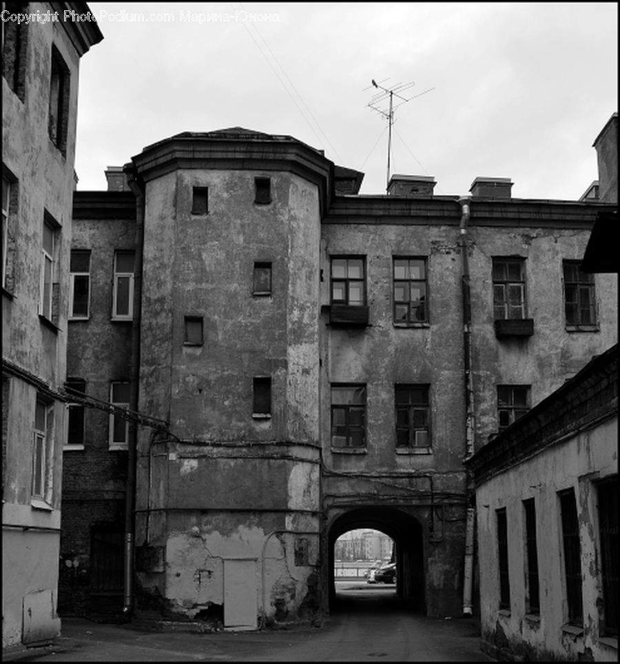 Alley, Alleyway, Road, Street, Town, Column, Pillar