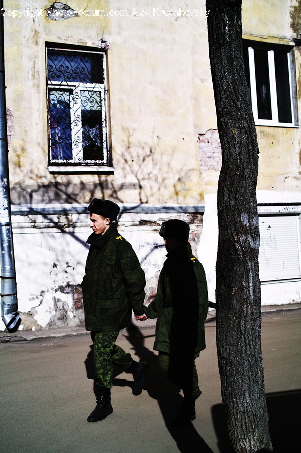 Human, People, Person, Oak, Tree, Wood, Coat