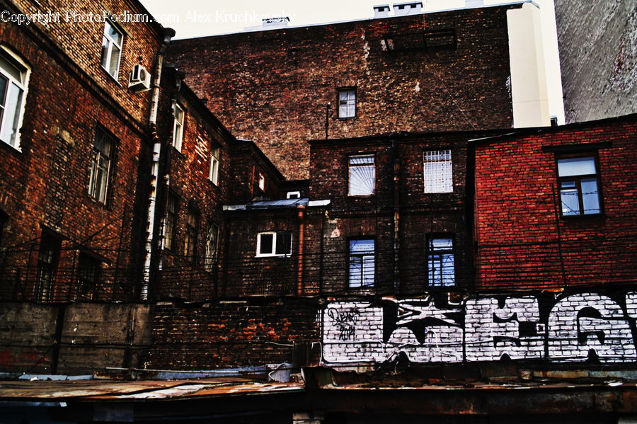 Brick, Food, Seafood, Building, Art, Graffiti, Mural