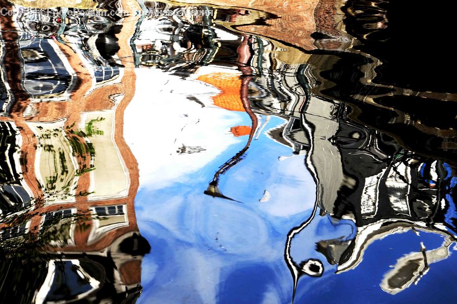 Collage, Poster, Art, Modern Art, Aerial View, Hole, Water