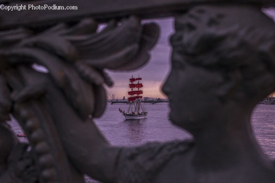 People, Person, Human, Ship, Vessel, Art, Gargoyle