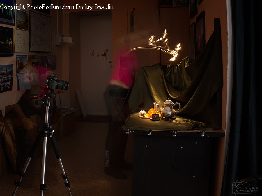Tripod, Basement, Room, Apartment, Housing, Indoors, Photo Booth