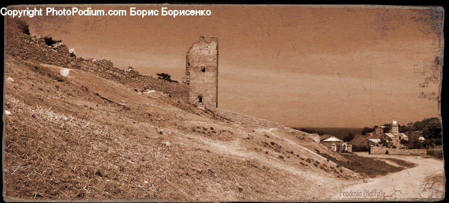 Castle, Fort, Dirt Road, Gravel, Road, Rubble, Ancient Egypt