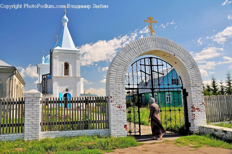 Architecture, Church, Worship, Spire, Steeple, Tower, Fence