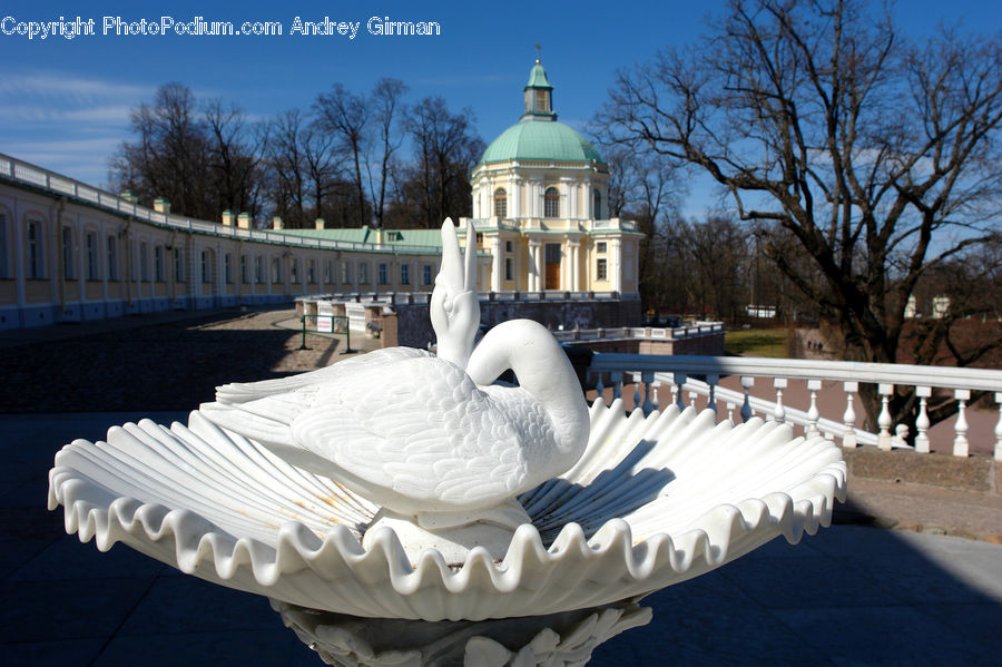 Bird, Goose, Waterfowl, Art, Sculpture, Statue, Swan