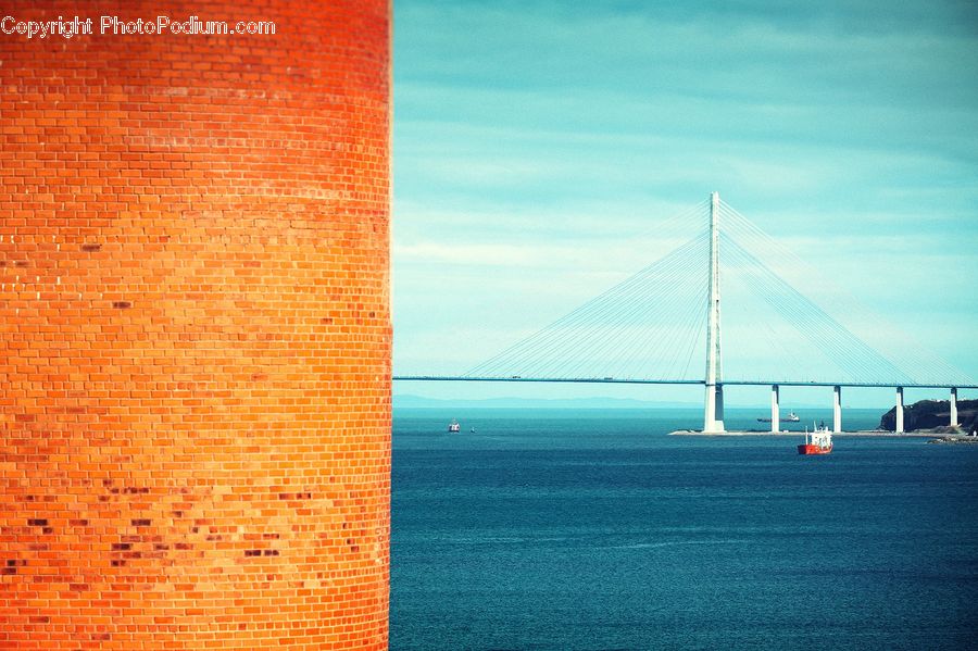 Bridge, Boat, Yacht, Coast, Outdoors, Sea, Water