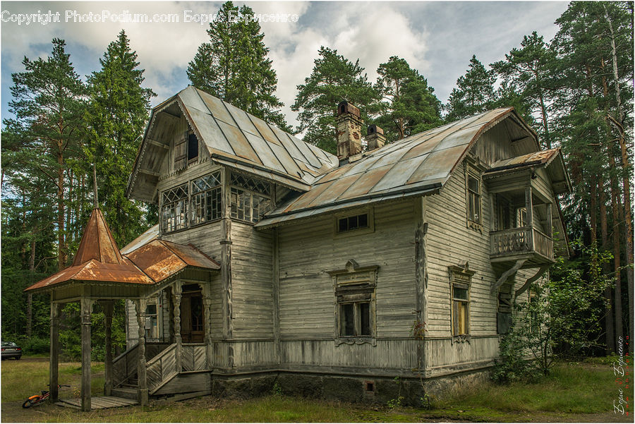 Building, House, Housing, Cottage, Villa, Backyard, Yard