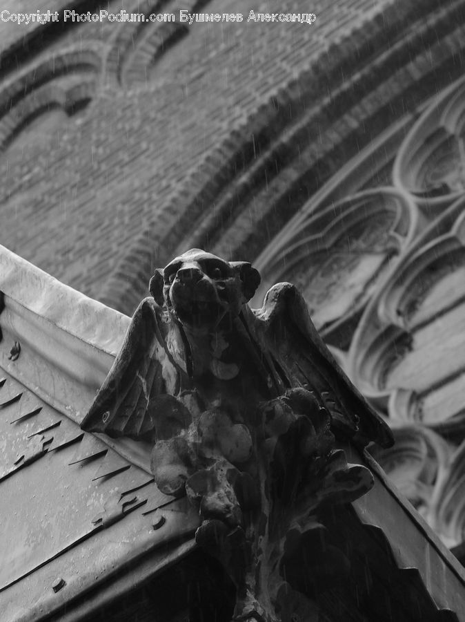 Art, Sculpture, Statue, Gargoyle, Freeway, Road, Architecture