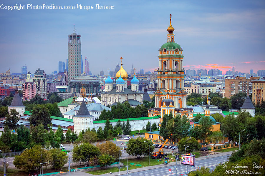 Architecture, Castle, Fort, City, Downtown, Intersection, Road