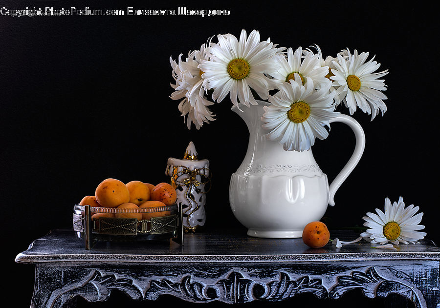Jug, Pitcher, Daisies, Daisy, Flower, Plant, Glass
